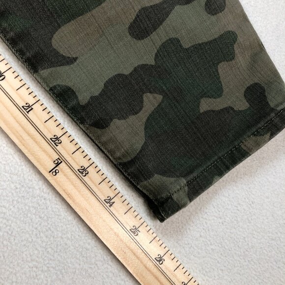 Gap Pants Women's 32x25 Green True Skinny Ankle High Rise Tapered Olive Camo - Picture 11 of 16